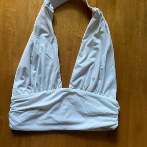 Princess Polly halter top in white.